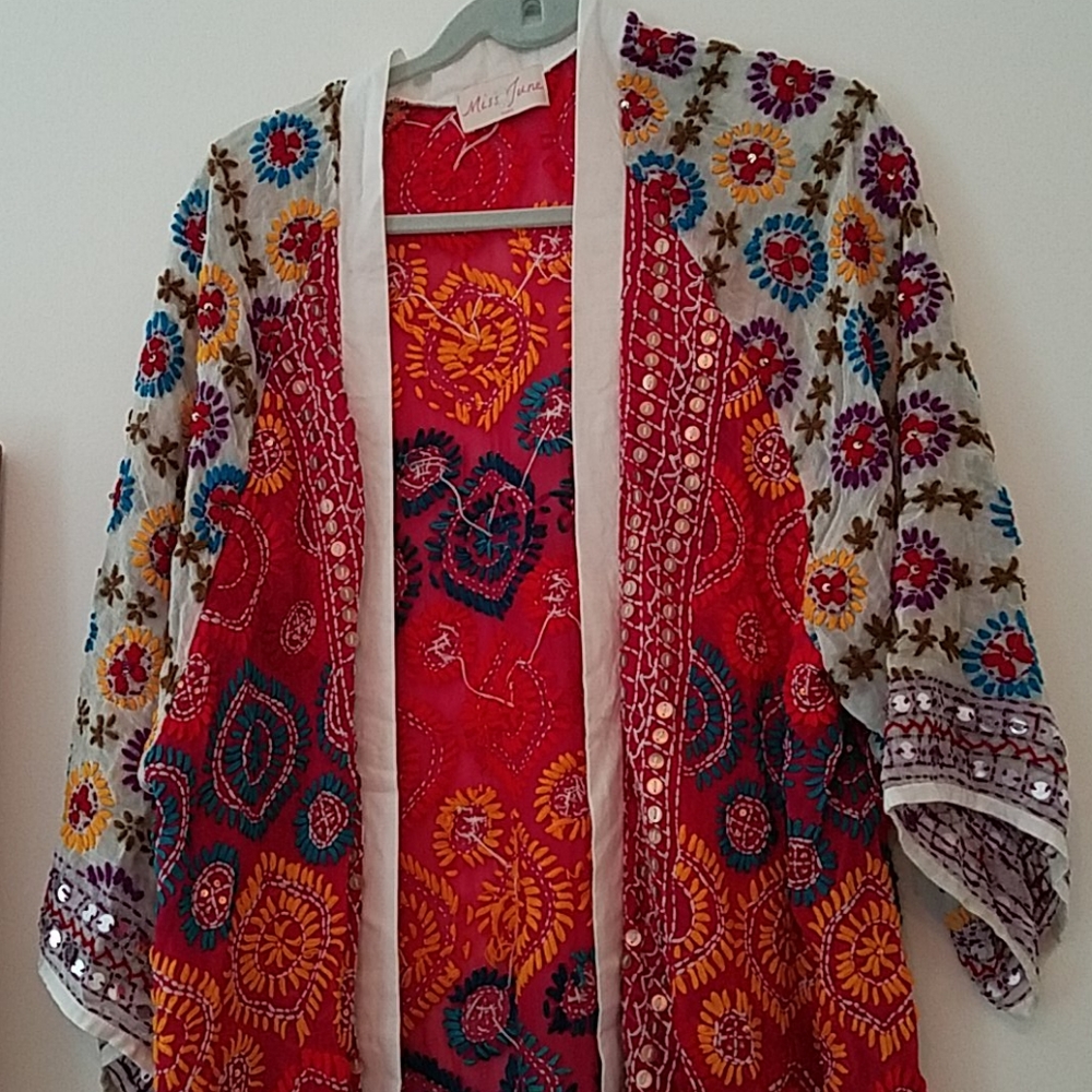 Miss June Embellished and Embroidered Kimono